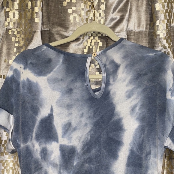 VICI: NEW white & blue tie dye cotton jumper - Picture 4 of 4